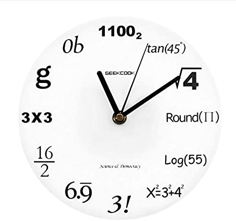Amazon.com: Ayzr Pop Quiz Math Wall Clock Science Mathematics Equation Wall Watch Clocks Modern Design Math Nerd Graduation Gift Home Decor Clock 12inch(30cm): Home & Kitchen