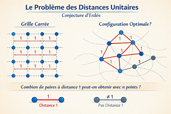 Illustration g�om�trique du probl�me des distances unitaires